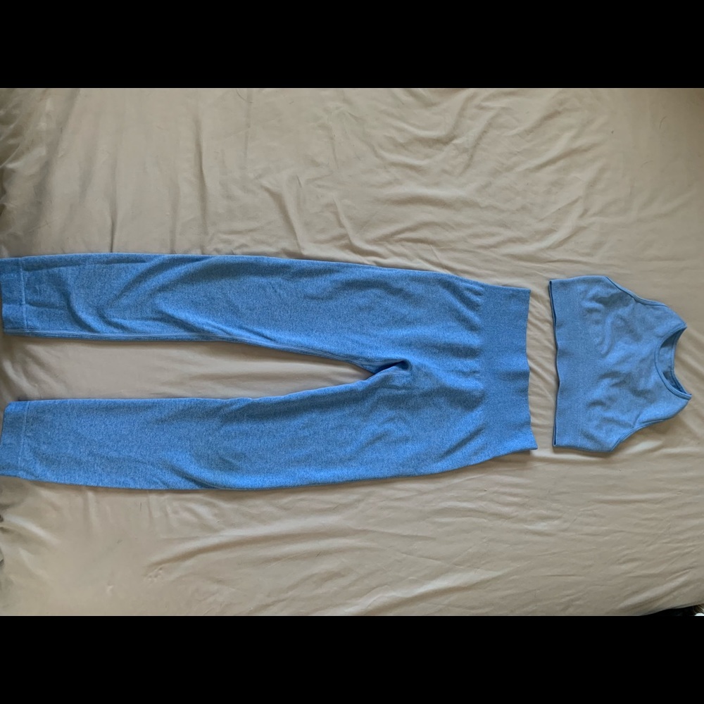 Light blue workout set